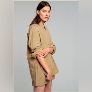 The Frankie Shop Lui Organic Cotton Shirt (Sahara)